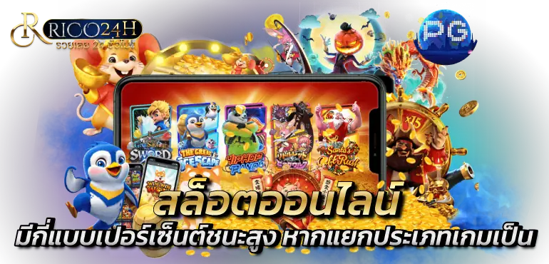 สล็อตออนไลน์ มีกี่แบบเปอร์เซ็นต์ชนะสูง หากแยกประเภทเกมเป็น